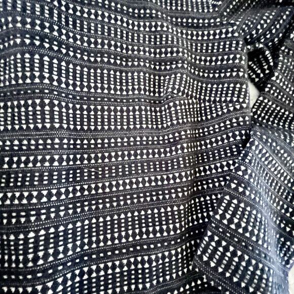 LOFT Drop Waist Geometric Print Knit Dress Women's S | Black White Transitional - Picture 5 of 10